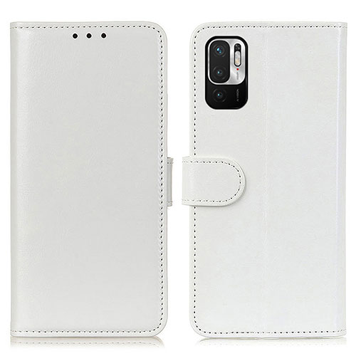 Leather Case Stands Flip Cover Holder M07L for Xiaomi Redmi Note 10 JE 5G White