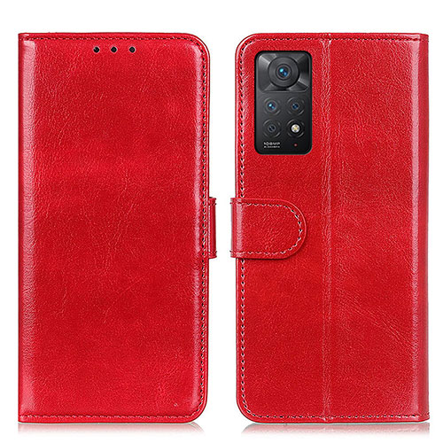 Leather Case Stands Flip Cover Holder M07L for Xiaomi Redmi Note 11 Pro 5G Red