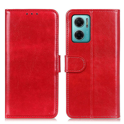 Leather Case Stands Flip Cover Holder M07L for Xiaomi Redmi Note 11E 5G Red