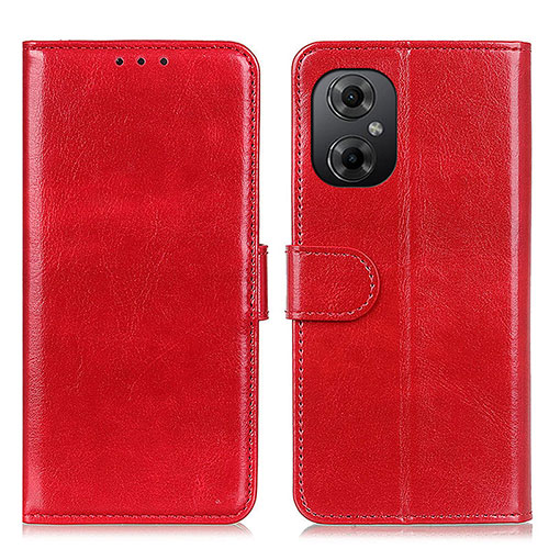 Leather Case Stands Flip Cover Holder M07L for Xiaomi Redmi Note 11R 5G Red