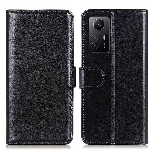 Leather Case Stands Flip Cover Holder M07L for Xiaomi Redmi Note 12S Black