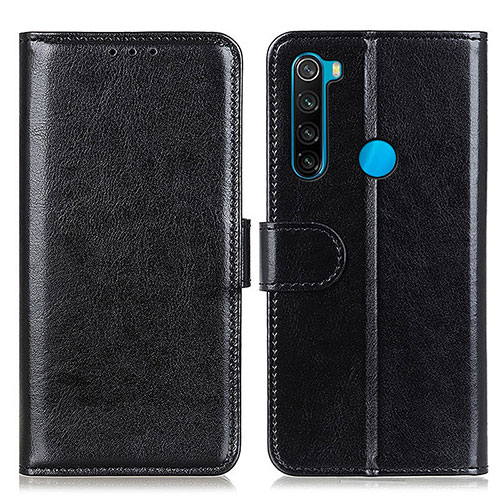 Leather Case Stands Flip Cover Holder M07L for Xiaomi Redmi Note 8 (2021) Black