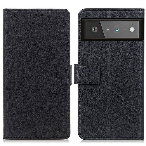 Leather Case Stands Flip Cover Holder M08L for Google Pixel 6 5G Black