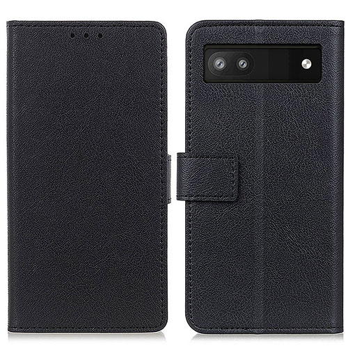 Leather Case Stands Flip Cover Holder M08L for Google Pixel 6a 5G Black