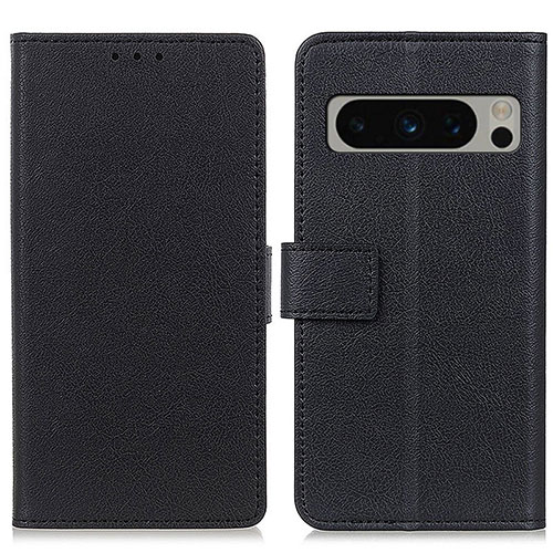 Leather Case Stands Flip Cover Holder M08L for Google Pixel 8 Pro 5G Black