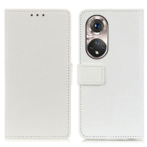 Leather Case Stands Flip Cover Holder M08L for Huawei Honor 50 Pro 5G White