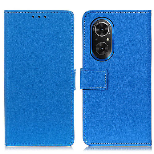 Leather Case Stands Flip Cover Holder M08L for Huawei Honor 50 SE 5G Blue