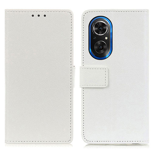 Leather Case Stands Flip Cover Holder M08L for Huawei Honor 50 SE 5G White