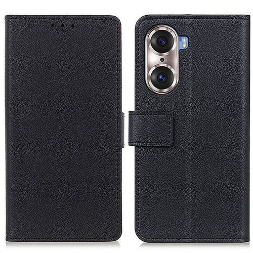 Leather Case Stands Flip Cover Holder M08L for Huawei Honor 60 5G Black