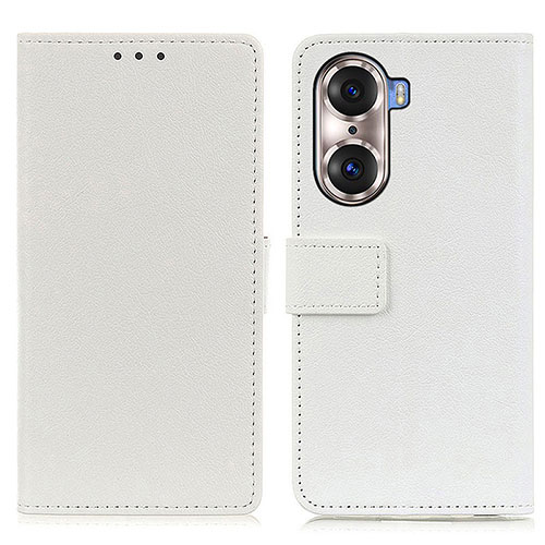 Leather Case Stands Flip Cover Holder M08L for Huawei Honor 60 Pro 5G White