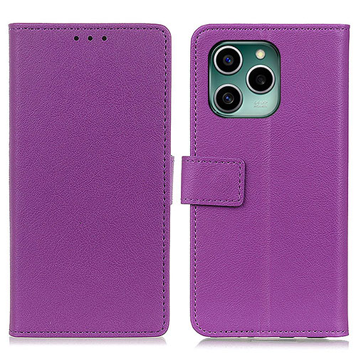 Leather Case Stands Flip Cover Holder M08L for Huawei Honor 60 SE 5G Purple