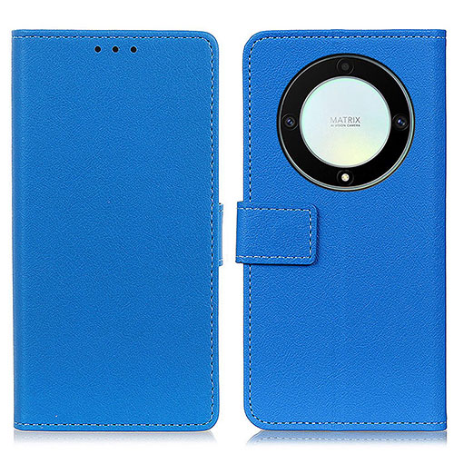 Leather Case Stands Flip Cover Holder M08L for Huawei Honor X9a 5G Blue