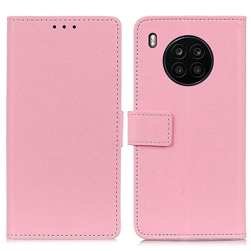 Leather Case Stands Flip Cover Holder M08L for Huawei Nova 8i Pink