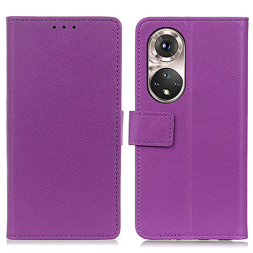 Leather Case Stands Flip Cover Holder M08L for Huawei Nova 9 Pro Purple