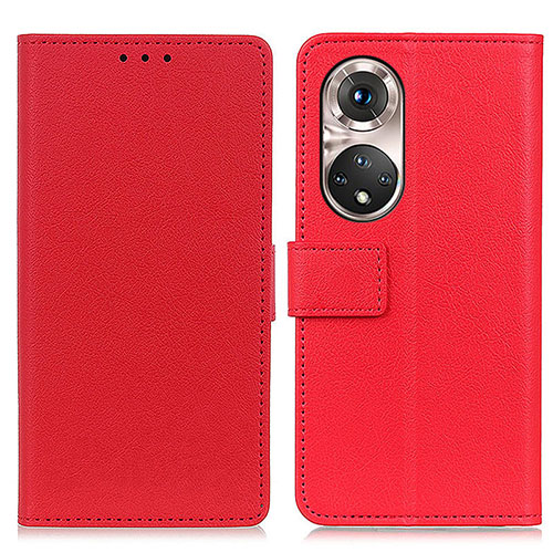 Leather Case Stands Flip Cover Holder M08L for Huawei Nova 9 Pro Red