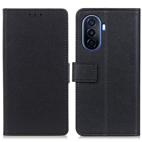 Leather Case Stands Flip Cover Holder M08L for Huawei Nova Y70 Plus Black