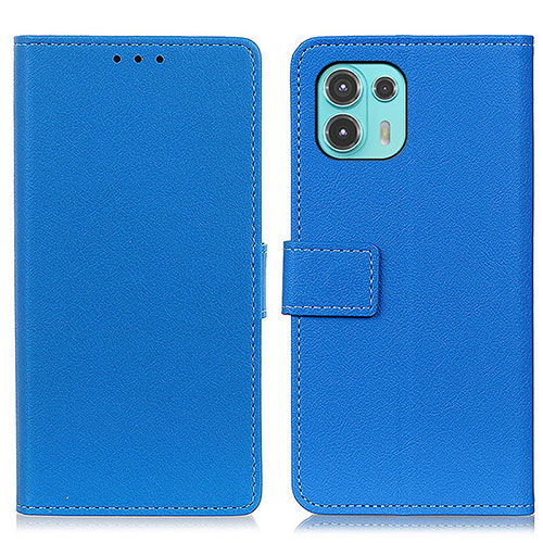 Leather Case Stands Flip Cover Holder M08L for Motorola Moto Edge 20 Lite 5G Blue