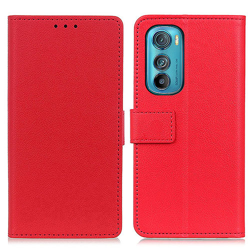 Leather Case Stands Flip Cover Holder M08L for Motorola Moto Edge 30 5G Red