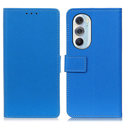 Leather Case Stands Flip Cover Holder M08L for Motorola Moto Edge 30 Pro 5G Blue