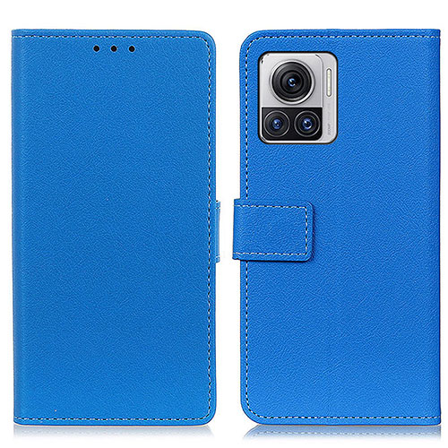 Leather Case Stands Flip Cover Holder M08L for Motorola Moto Edge 30 Ultra 5G Blue