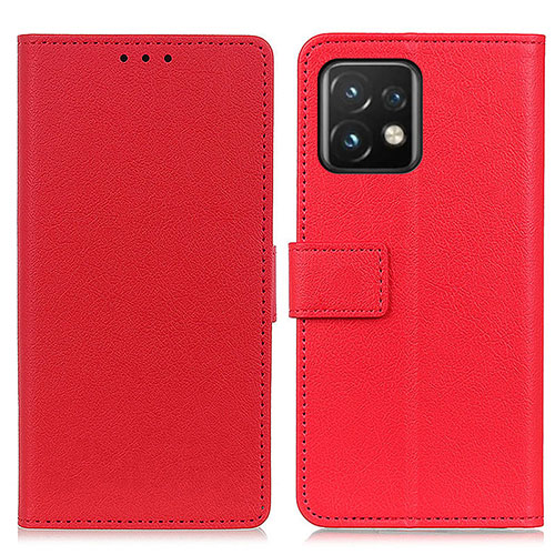 Leather Case Stands Flip Cover Holder M08L for Motorola Moto Edge 40 Pro 5G Red