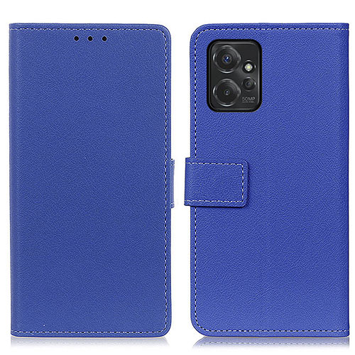 Leather Case Stands Flip Cover Holder M08L for Motorola Moto G Power 5G (2023) Blue