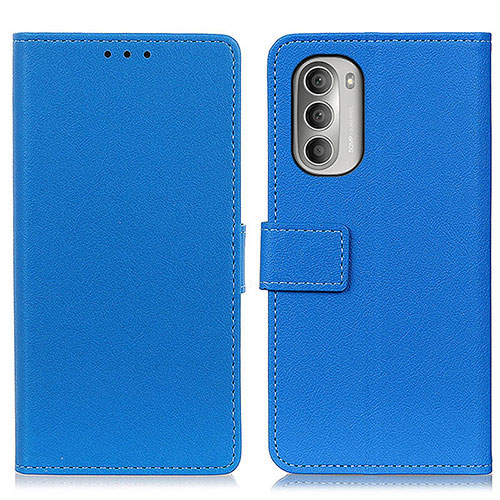 Leather Case Stands Flip Cover Holder M08L for Motorola Moto G Stylus (2022) 4G Blue