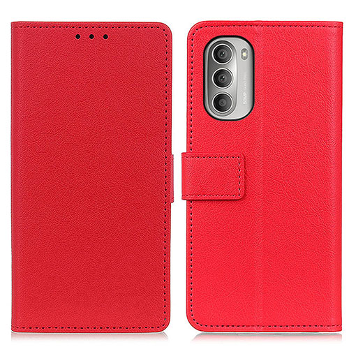 Leather Case Stands Flip Cover Holder M08L for Motorola Moto G Stylus (2022) 5G Red