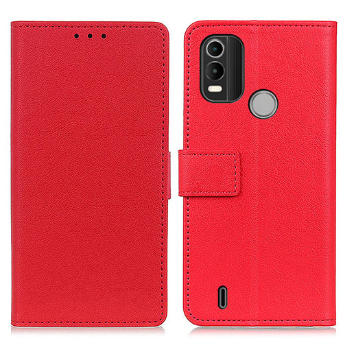 Leather Case Stands Flip Cover Holder M08L for Nokia C21 Plus Red