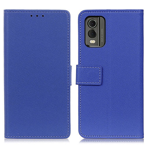 Leather Case Stands Flip Cover Holder M08L for Nokia C210 Blue