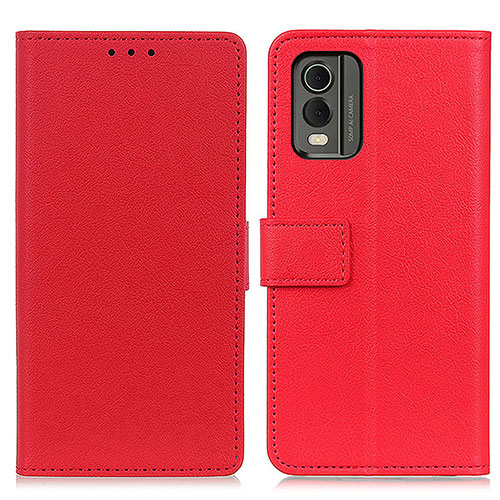 Leather Case Stands Flip Cover Holder M08L for Nokia C32 Red