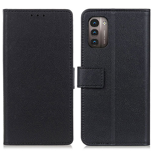 Leather Case Stands Flip Cover Holder M08L for Nokia G11 Black