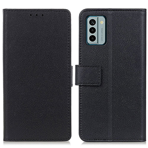 Leather Case Stands Flip Cover Holder M08L for Nokia G22 Black