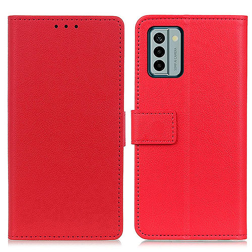 Leather Case Stands Flip Cover Holder M08L for Nokia G22 Red