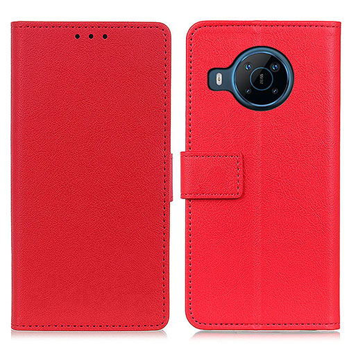 Leather Case Stands Flip Cover Holder M08L for Nokia X100 5G Red