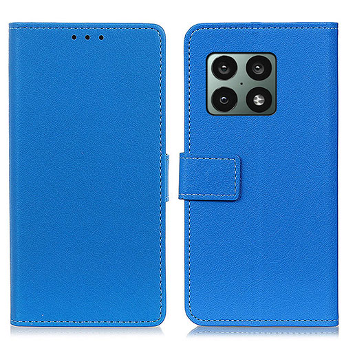 Leather Case Stands Flip Cover Holder M08L for OnePlus 10 Pro 5G Blue