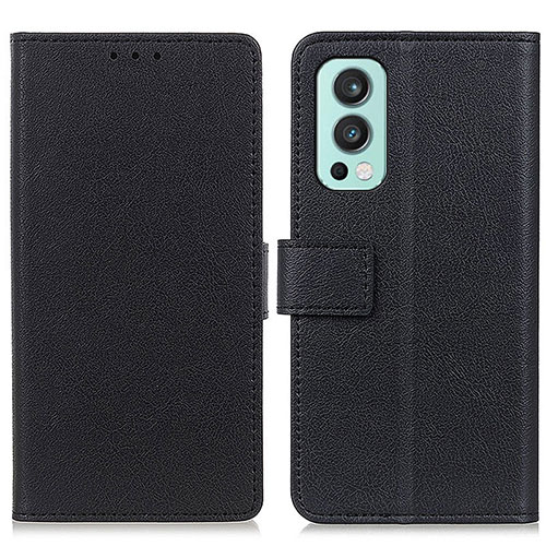 Leather Case Stands Flip Cover Holder M08L for OnePlus Nord 2 5G Black