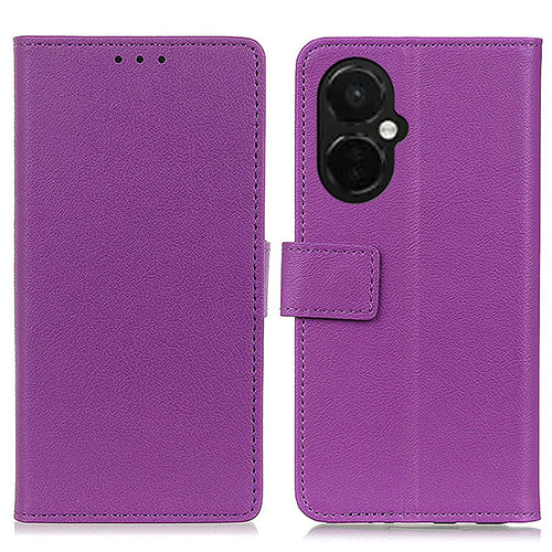 Leather Case Stands Flip Cover Holder M08L for OnePlus Nord CE 3 Lite 5G Purple