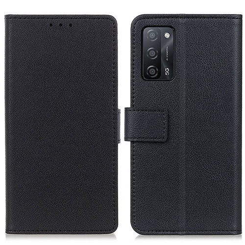 Leather Case Stands Flip Cover Holder M08L for Oppo A53s 5G Black