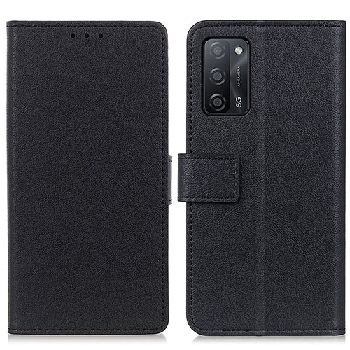 Leather Case Stands Flip Cover Holder M08L for Oppo A55 5G Black