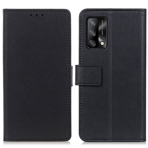 Leather Case Stands Flip Cover Holder M08L for Oppo F19 Black