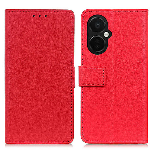 Leather Case Stands Flip Cover Holder M08L for Oppo K11x 5G Red