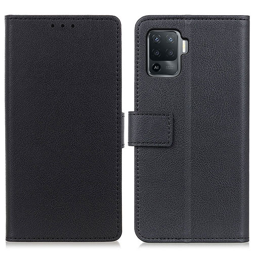 Leather Case Stands Flip Cover Holder M08L for Oppo Reno5 F Black