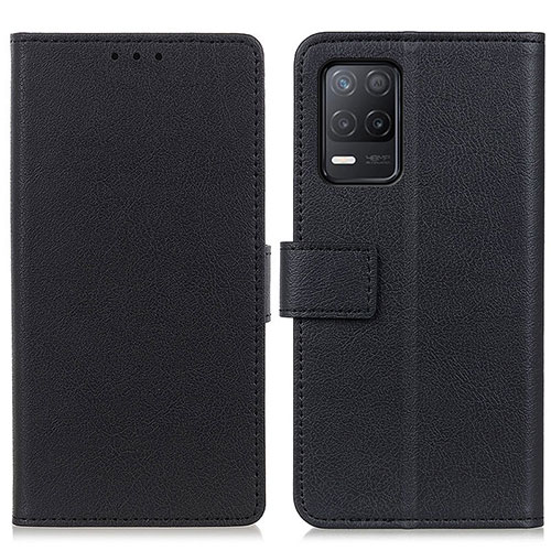 Leather Case Stands Flip Cover Holder M08L for Realme Q3i 5G Black