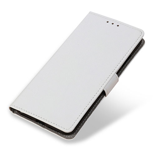 Leather Case Stands Flip Cover Holder M08L for Samsung Galaxy A02 White