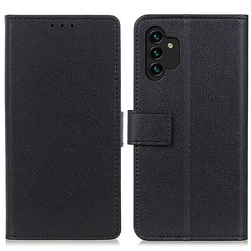 Leather Case Stands Flip Cover Holder M08L for Samsung Galaxy A13 4G Black