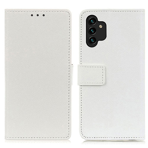 Leather Case Stands Flip Cover Holder M08L for Samsung Galaxy A13 5G White