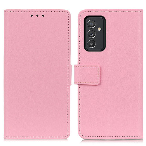 Leather Case Stands Flip Cover Holder M08L for Samsung Galaxy A15 4G Pink