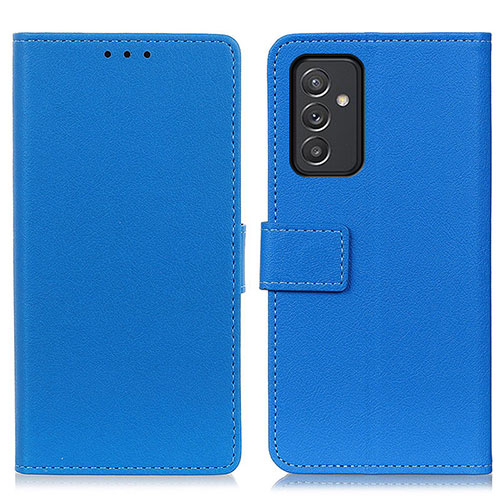 Leather Case Stands Flip Cover Holder M08L for Samsung Galaxy A15 5G Blue