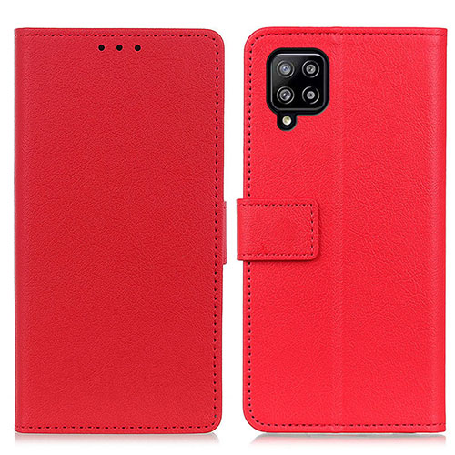 Leather Case Stands Flip Cover Holder M08L for Samsung Galaxy A22 4G Red